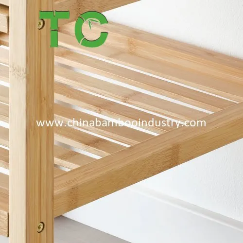 Mesa de cabeceira de bambu para quarto