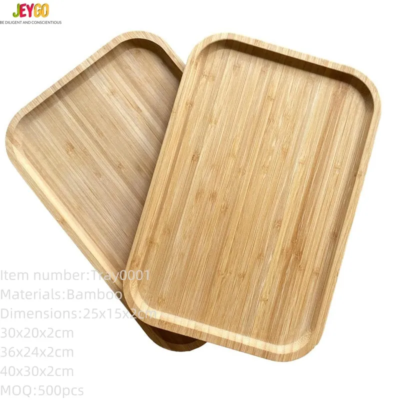 Bandeja dobrável de bambu portátil para servir café, lanche e chá na mesa de jantar