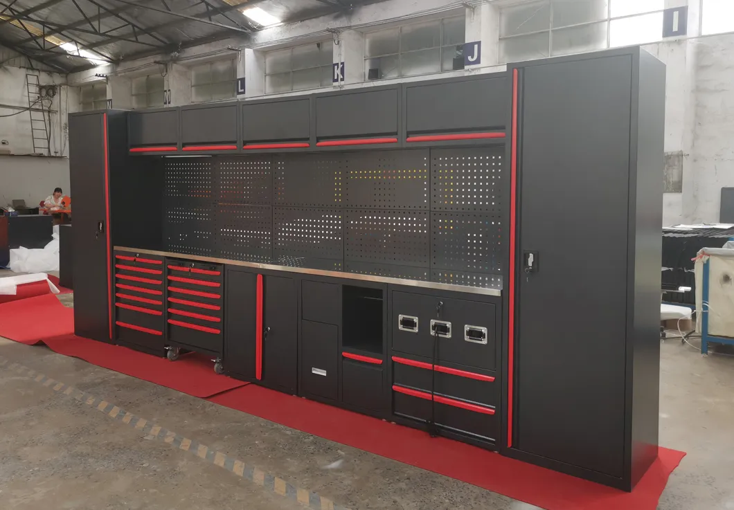 Armário de Ferramentas para Oficina com Bancada de Trabalho de Combinação Livre e Alta Resistência para Garagem