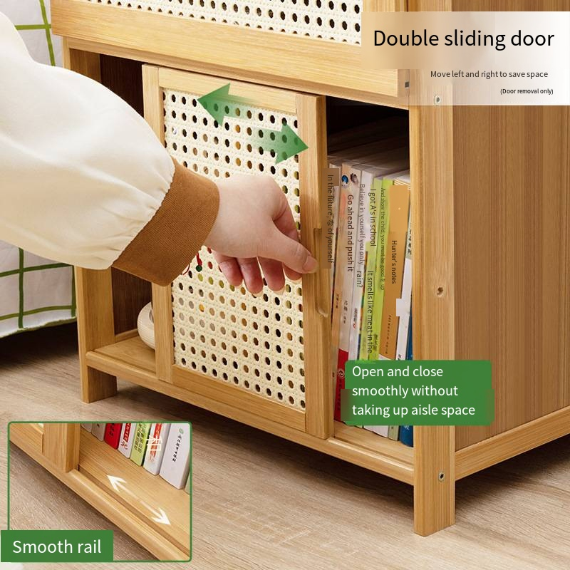 Móveis para Casa Mesa de Escritório Moderna Suporte para Livros Decorativo de Bambu Criado-Mudo Moderno com Gaveta