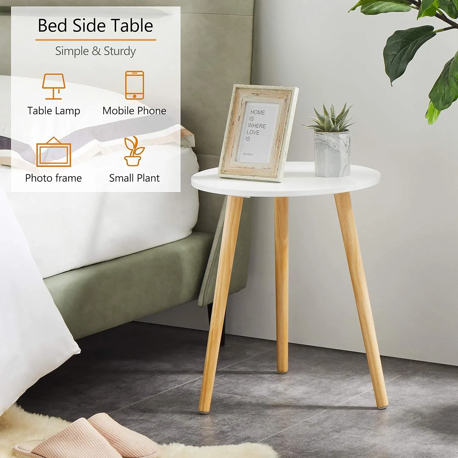 Sistema de Bambu, Simples para o Lar, Sala de Estar Quarto, Mesa de Cabeceira, Mesa Lateral do Sofá, Mesa Pequena