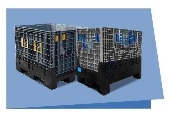 Caixa Colapsável de HDPE Reutilizável e Ecológica para Armazenamento e Transporte na Indústria Têxtil 1200X1000X760mm Contêineres Plásticos a Granel Caixa Palete