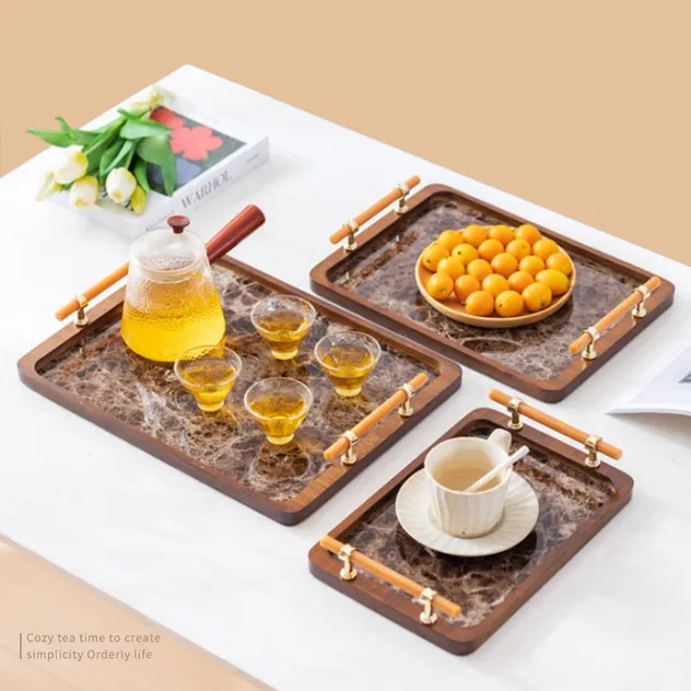 Bandeja de Chá de Bambu Ecológica para Locais de Alto Padrão - Detalhe 2