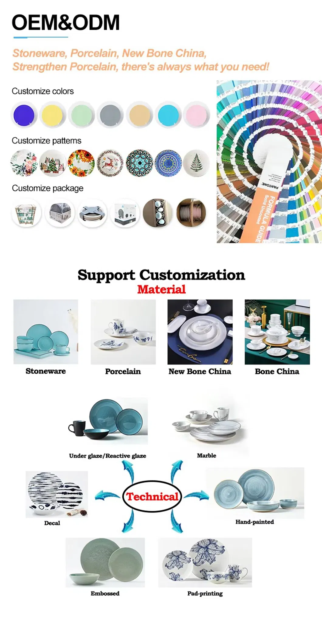 32-Piece Conjunto de Louça com Design de Borda Dourada em Porcelana Cerâmica