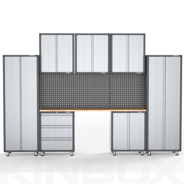 Kinbox 11PCS Ferramenta de Venda Quente Armário de Armazenamento de Garagem com Porta da China