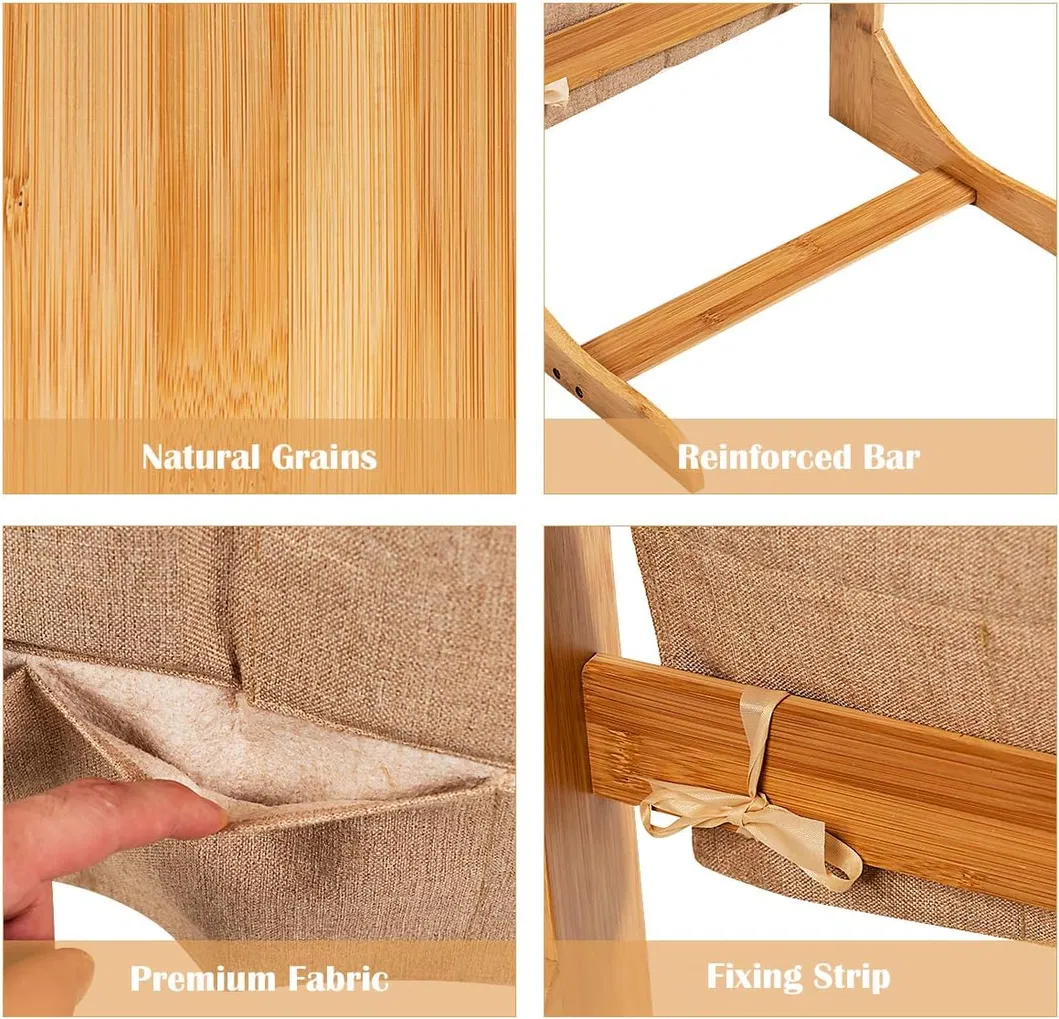 Mesa Lateral de Sofá C em Bambu Multifuncional para Quarto