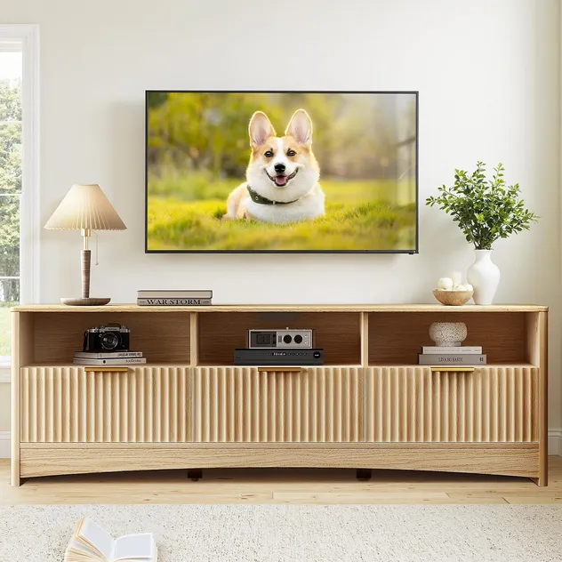 Móveis de madeira modernos para casa por atacado, suporte para TV de quarto e sala de estar com CE