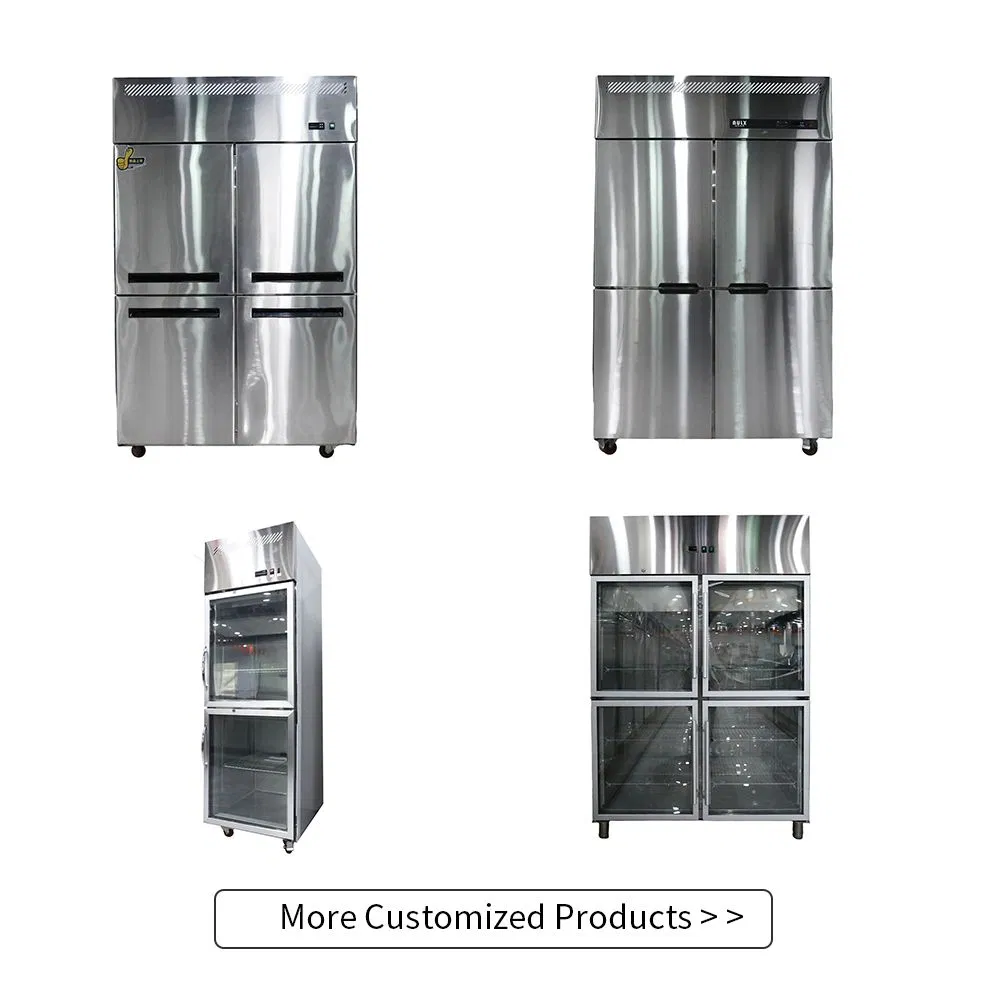 Armário Refrigerador Vertical de Aço Inoxidável para Congelamento Comercial Durável