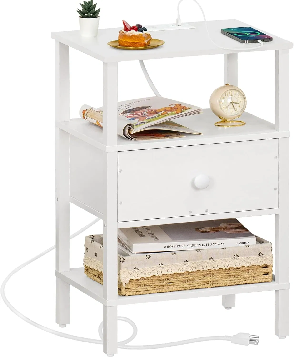 Mesa de Cabeceira de Bambu para Uso Doméstico