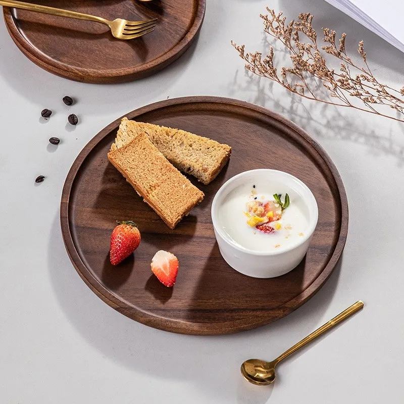 Bandeja de Café da Manhã Retangular Personalizada em Bambu com Alças