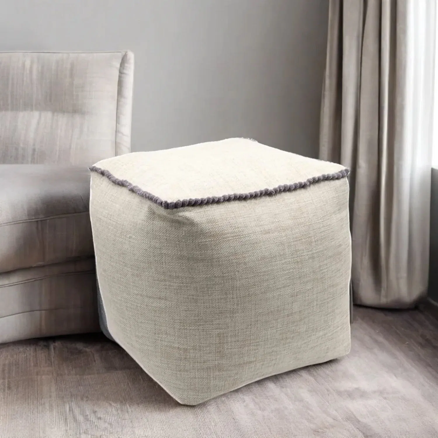 Capa de Almofada Pouf de Leitura com Feijão Armazenado Desempacotado para Decoração de Casa