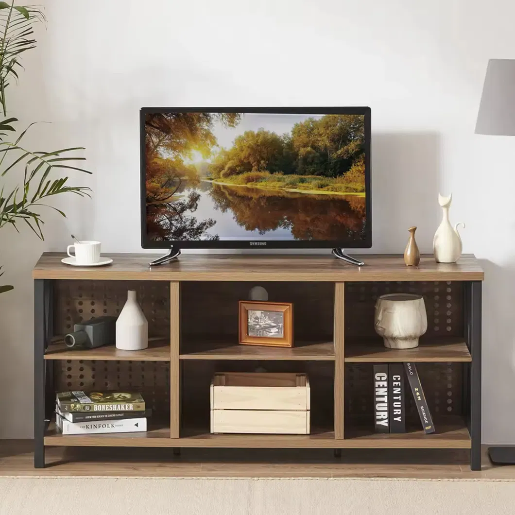 Suporte de TV de Madeira Moderna com Armazenamento - Móveis Minimalistas para Sala de Estar