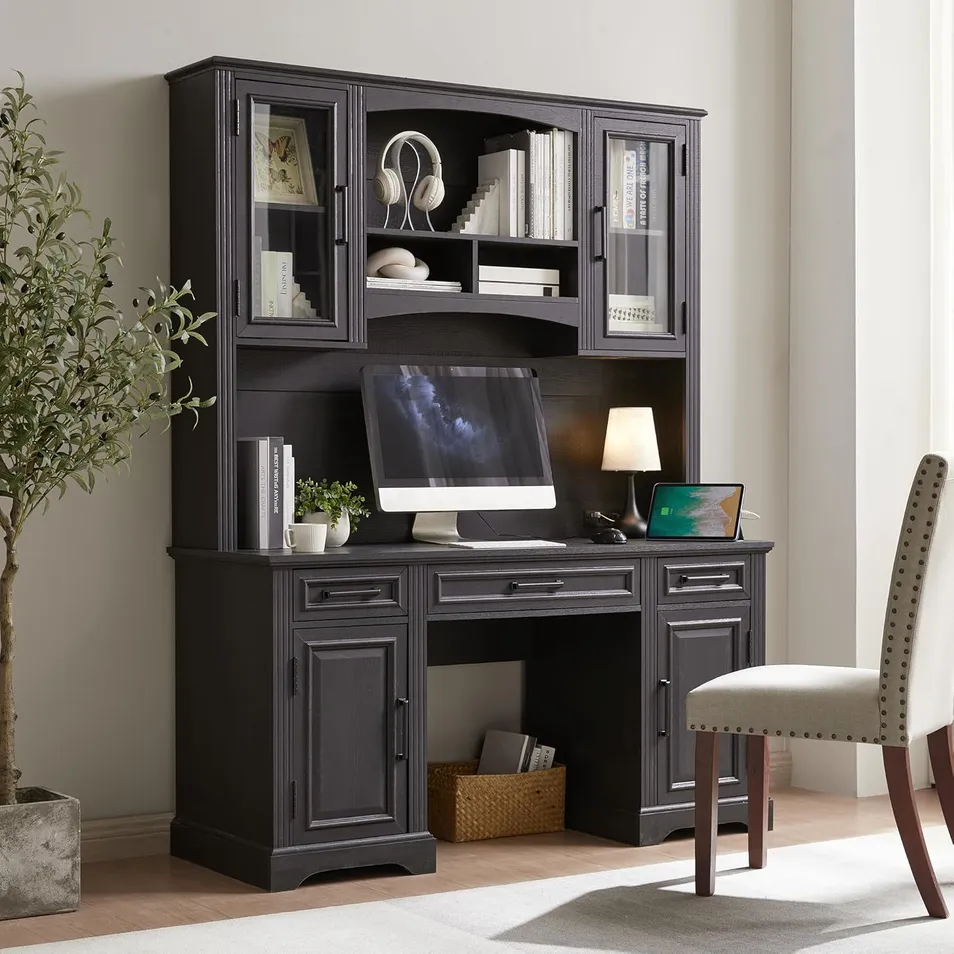 Mesa Console Detalhe de Madeira