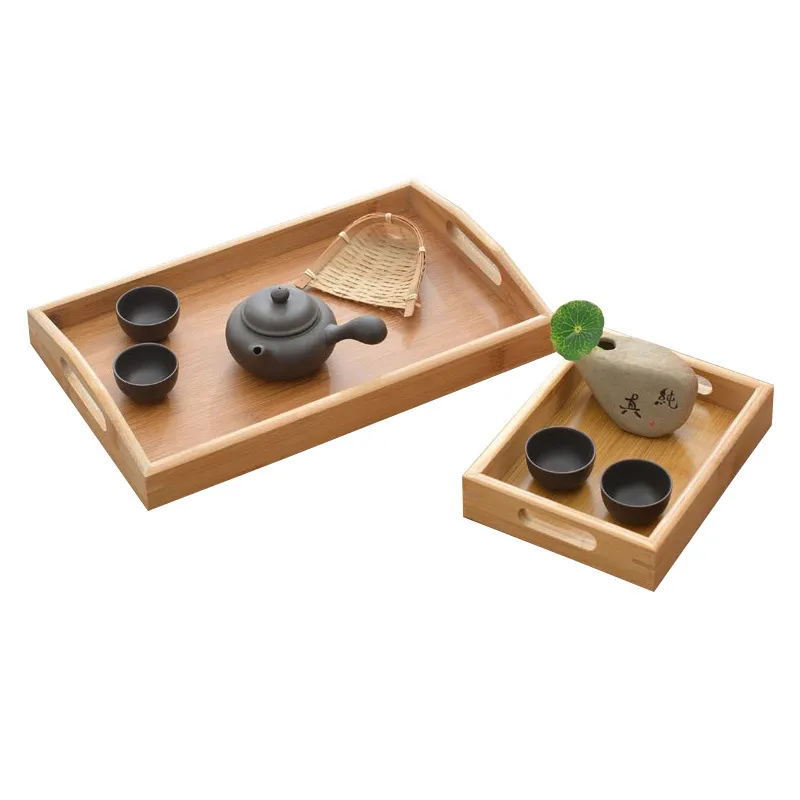 Bandeja de Madeira de Bambu Personalizada, Prato para Chá, Tabuleiro para Servir Dim Sum