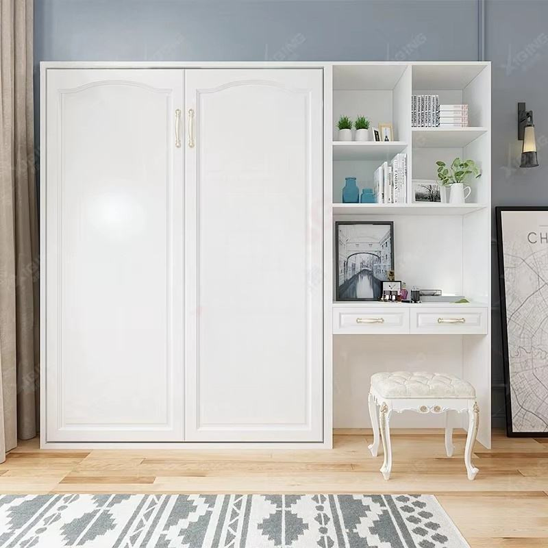 Camas Murphy de pernas sólidas, prontas para uso, com acessórios de estrutura de cama, design invisível
