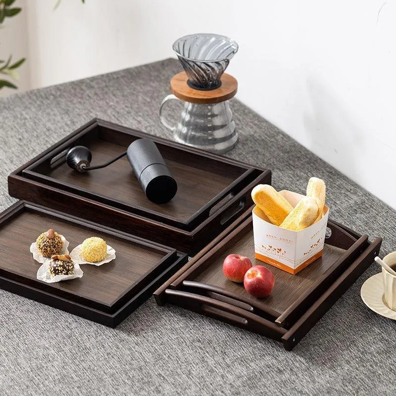 Melhor Preço Prato de Jantar de Bambu Retangular Bandeja de Armazenamento para Casa