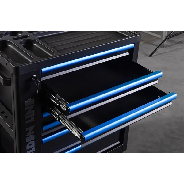 Gabinete de Ferramentas Clássico em Metal com Rodas 7 para Armazenamento