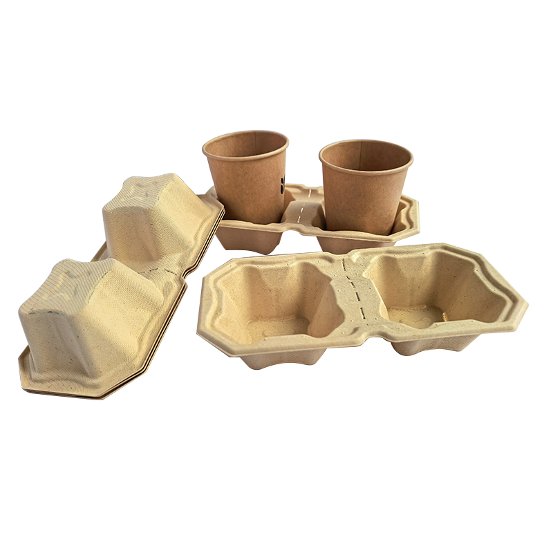 100% Porta-copos de papel de fibra de bambu biodegradável e ecológico, não tóxico, para café quente, chá de bolhas frias, leite, suco, usado em café Coda, cantina