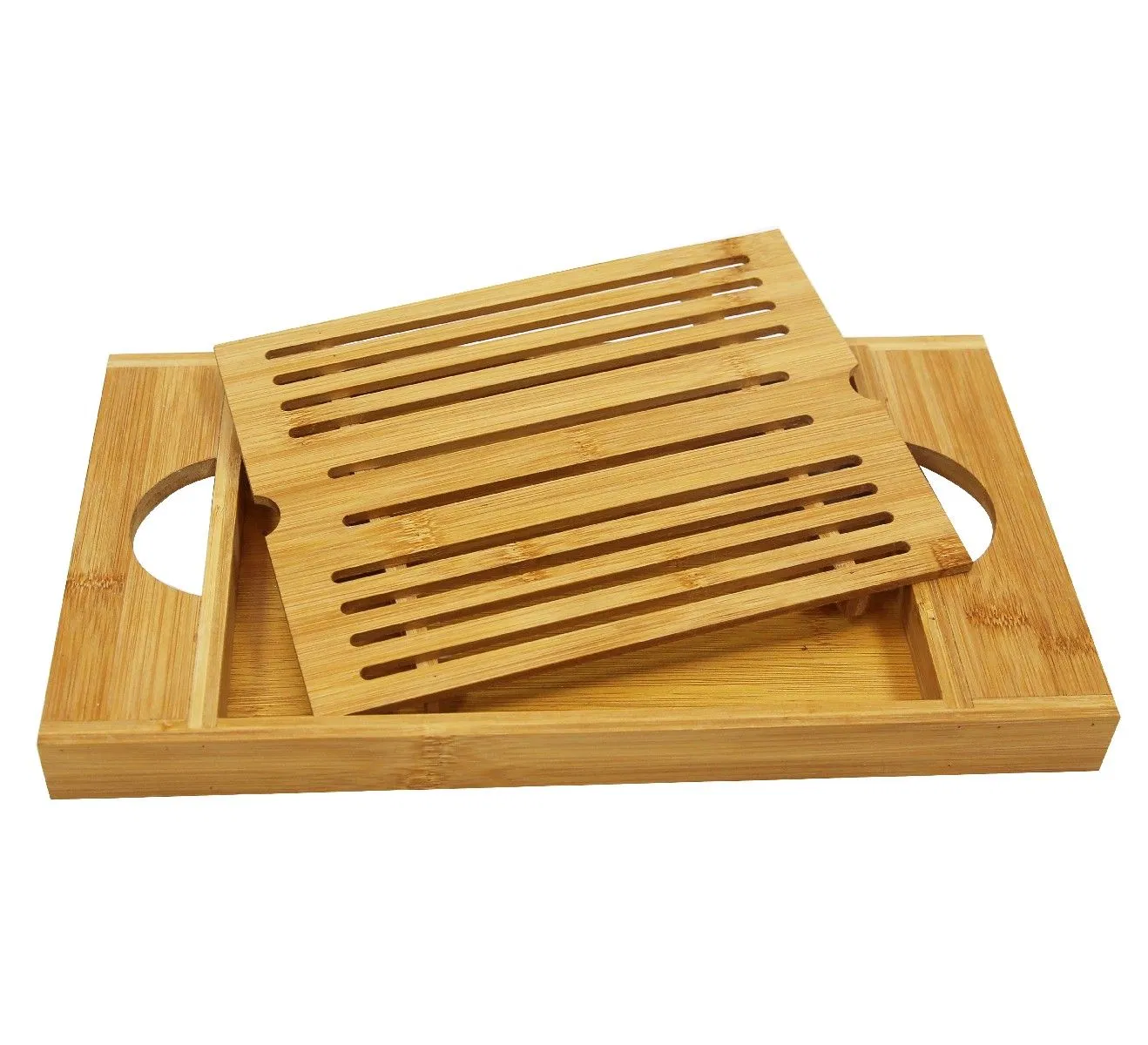 Bandeja de Bambu Premium para Chá, Café e Sobremesas