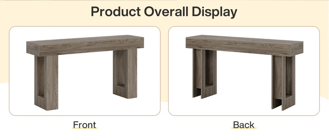 Mesa Console Longa (Cinza) 15