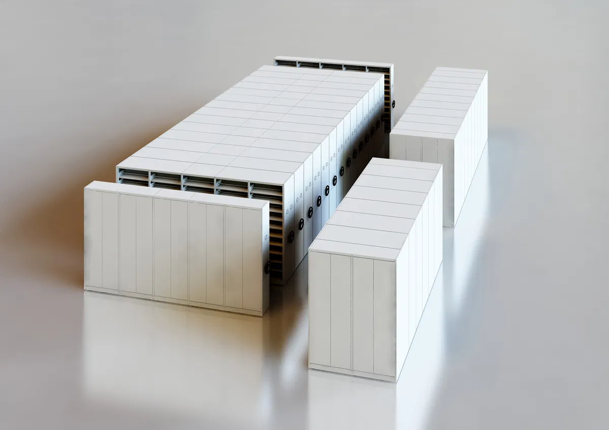 Armário de Arquivo Mecânico Manual a Preço de Fábrica Chinês, Armário de Aço Moderno, Armário de Armazenamento Móvel para Escritório, Escola, Banco, Governo