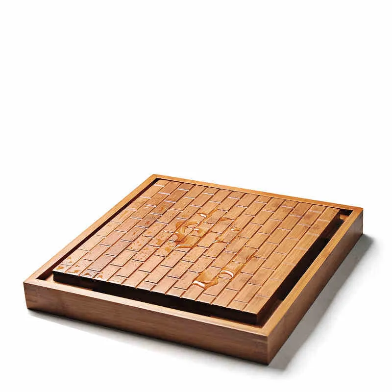 Placa de Chá Kung Fu de Madeira Natural para Mesa de Casa por Atacado da China, Bandeja de Servir Chá de Bambu