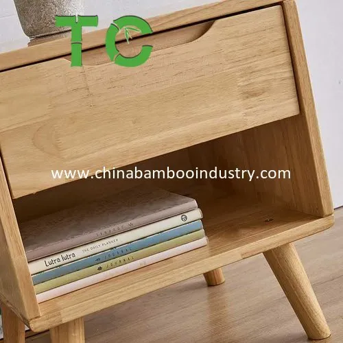 Criado-mudo de Bambu Atacado com Gaveta Mesa de Cabeceira Mesa Lateral