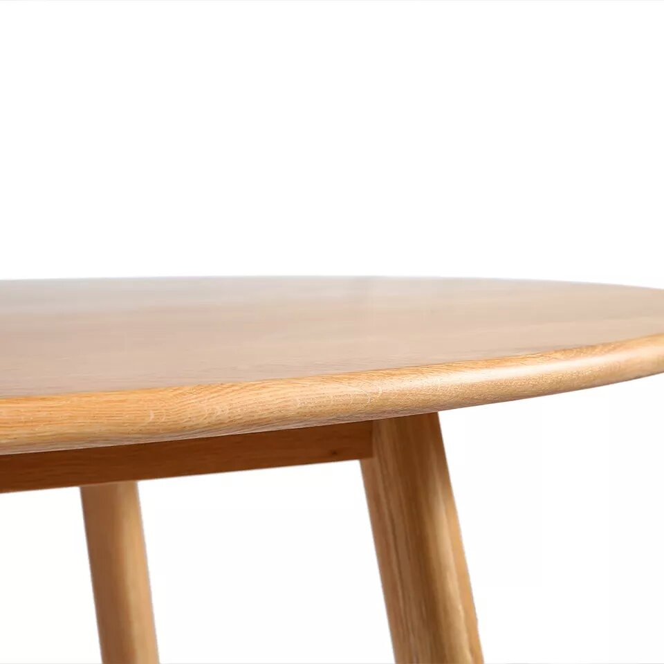 Mesa Redonda de Madeira de Boa Qualidade Personalizada, Mesa de Café Moderna para Móveis de Sala de Estar