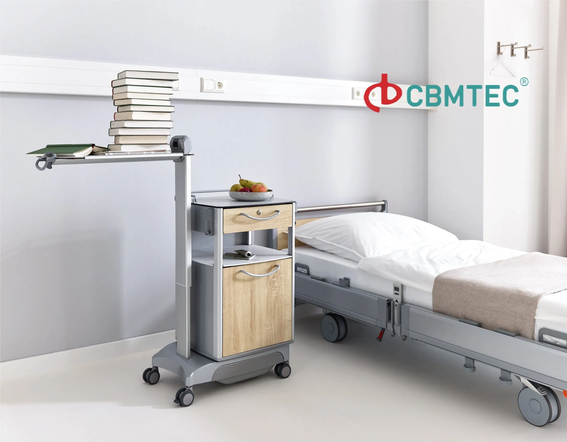 Prateleira de Bambu para Cama, Bandeja de Cama Superior, Criado-Mudo, Prateleira Lateral de Cama, Organizador de Prateleira de Cama, Armário de Armazenamento Lateral