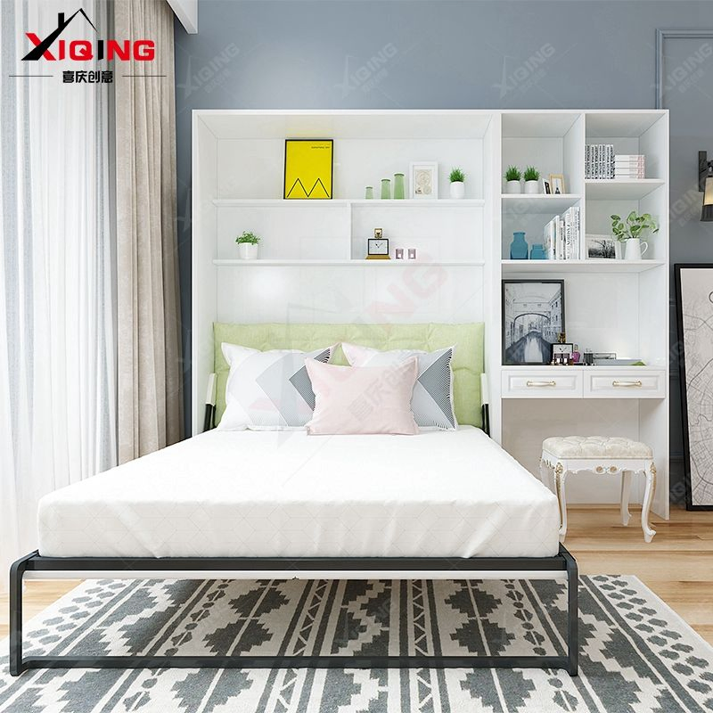 Camas Murphy de pernas sólidas, prontas para uso, com acessórios de estrutura de cama, design invisível