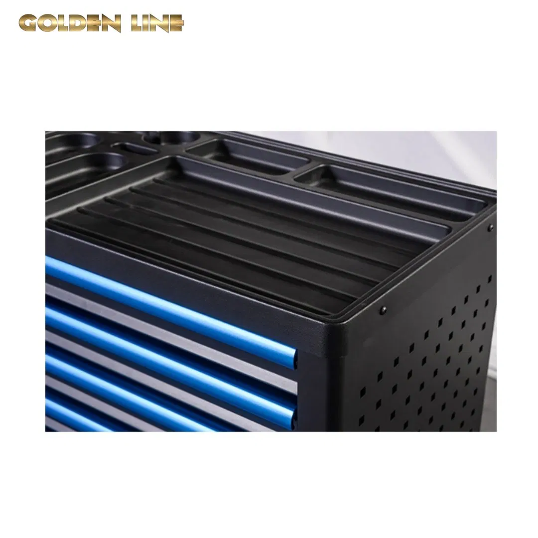 Gabinete de Ferramentas Clássico em Metal com Rodas Goldenline 7 para Armazenamento