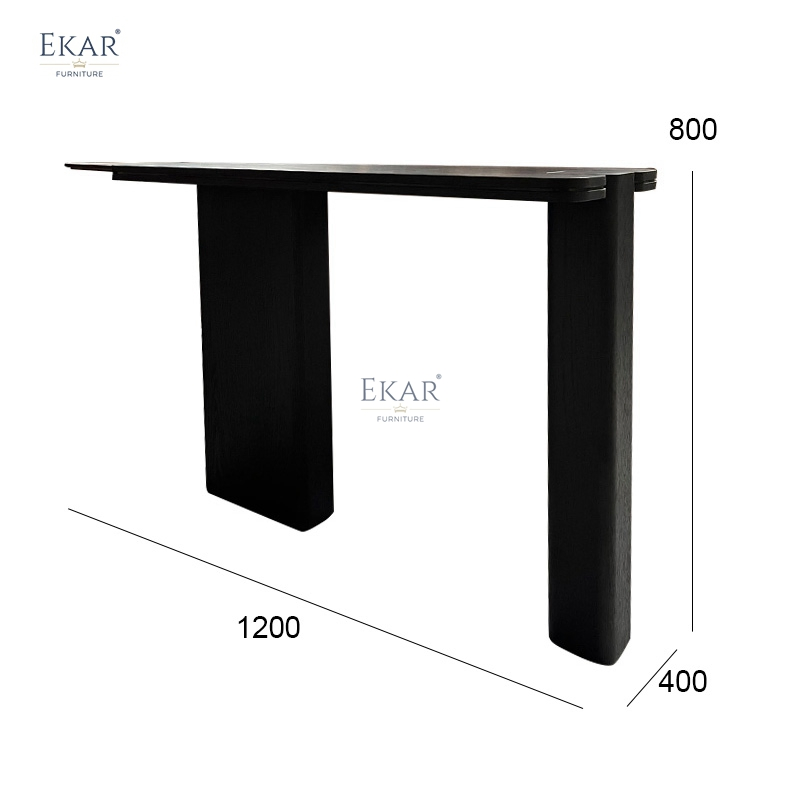 Mesa Console de Madeira Sólida Ekar Lumina Mobiliário de Luxo Moderno para Entrada Contemporânea em Lares, Hall de Entrada, Vilas