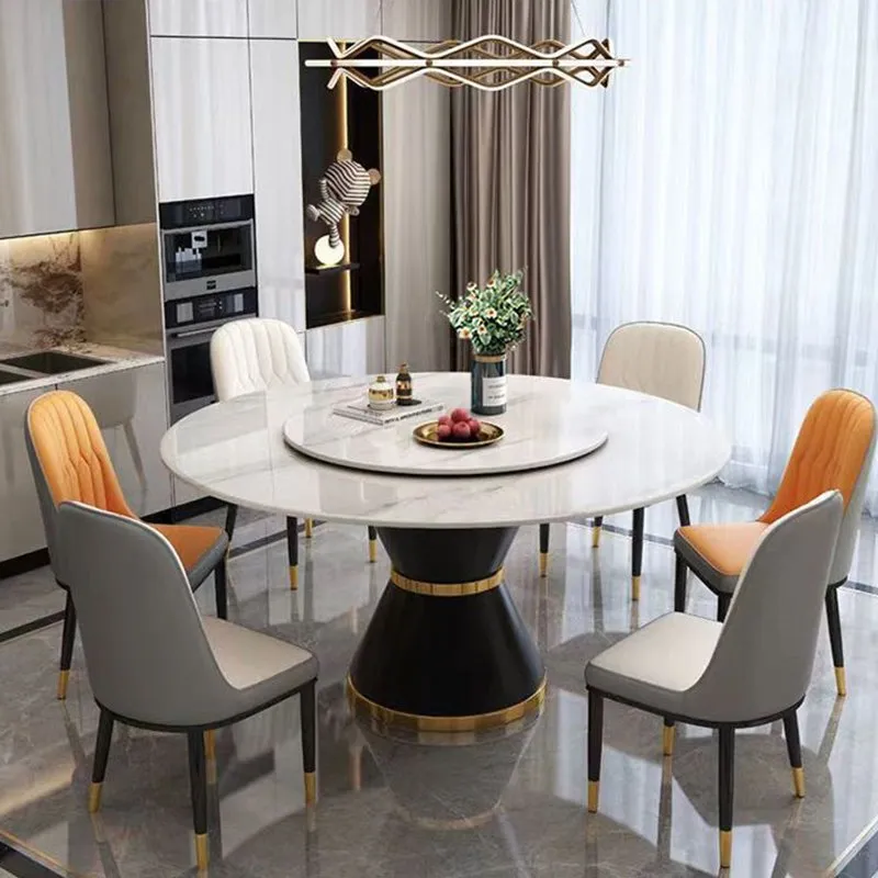 Mesa de café e chá em madeira com design moderno de forma de seixo, três camadas rotativas, móvel de sala de estar rotativo de luxo