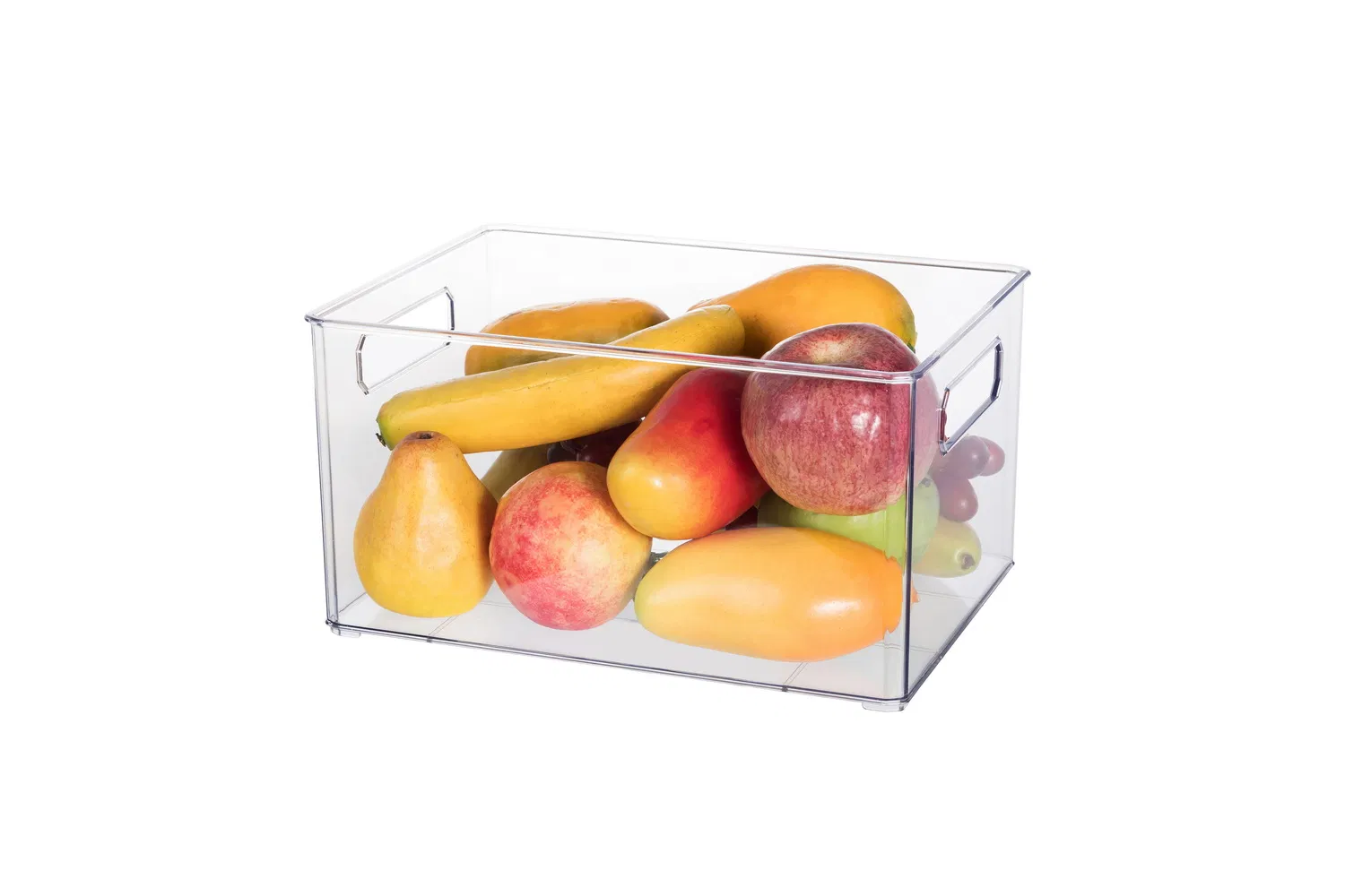 Conjunto de Caixa de Armazenamento com Alça Corte Retangular 5PCS para Frigorífico e Cozinha