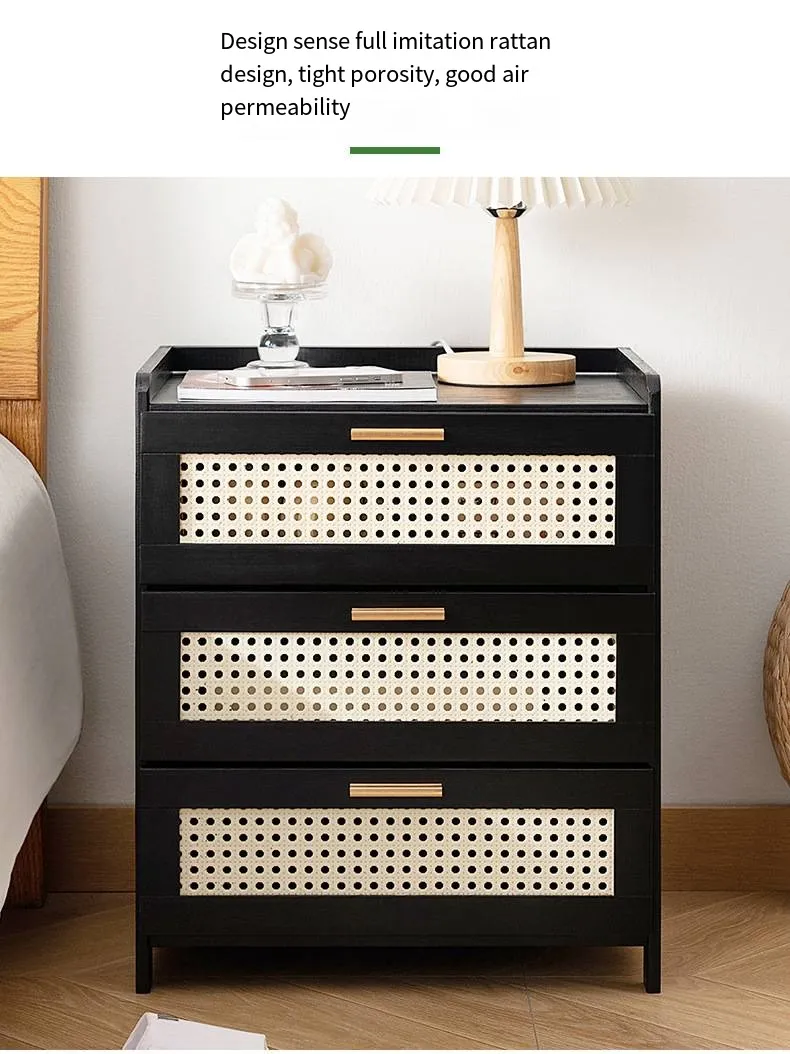 Móveis para Casa Mesa de Escritório Moderna Suporte para Livros Decorativo de Bambu Criado-Mudo Moderno com Gaveta