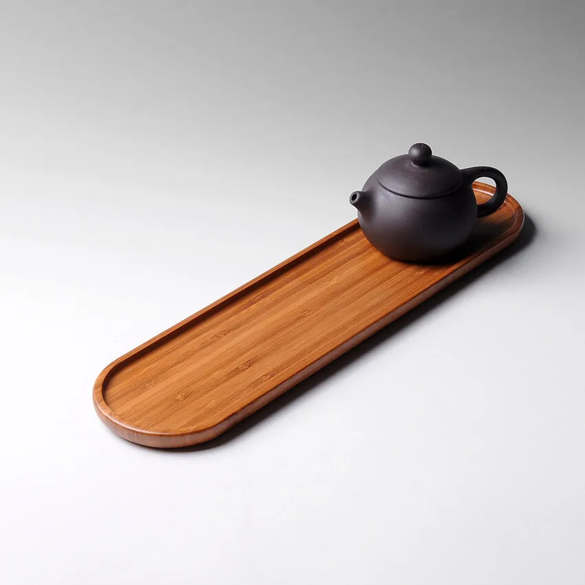 Placa de Chá Kung Fu de Madeira Natural para Mesa de Casa por Atacado da China, Bandeja de Servir Chá de Bambu