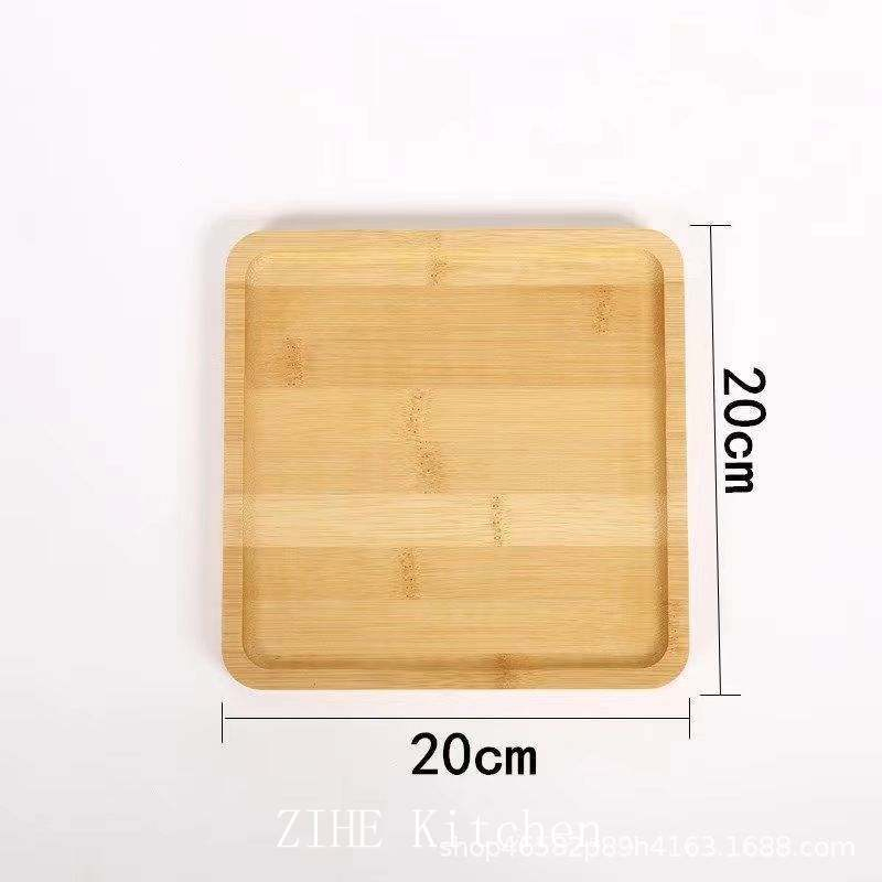 Bandeja de Bambu Criativa Bandeja de Chá Tigela de Frutas Prato Retangular Prato de Espuma Seco Bandeja para Xícara de Chá