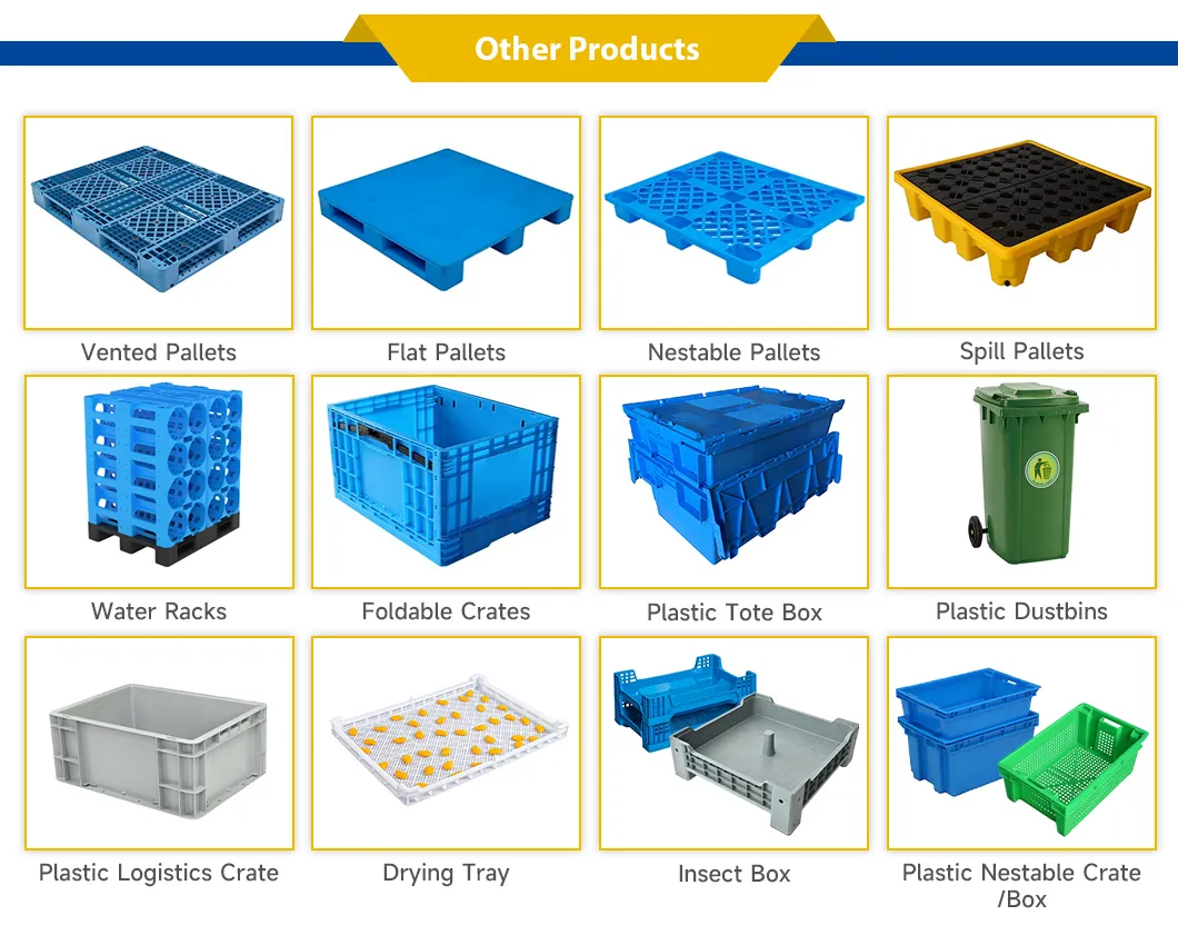 Caixa Colapsável de HDPE Reutilizável e Ecológica para Armazenamento e Transporte na Indústria Têxtil 1200X1000X760mm Contêineres Plásticos a Granel Caixa Palete