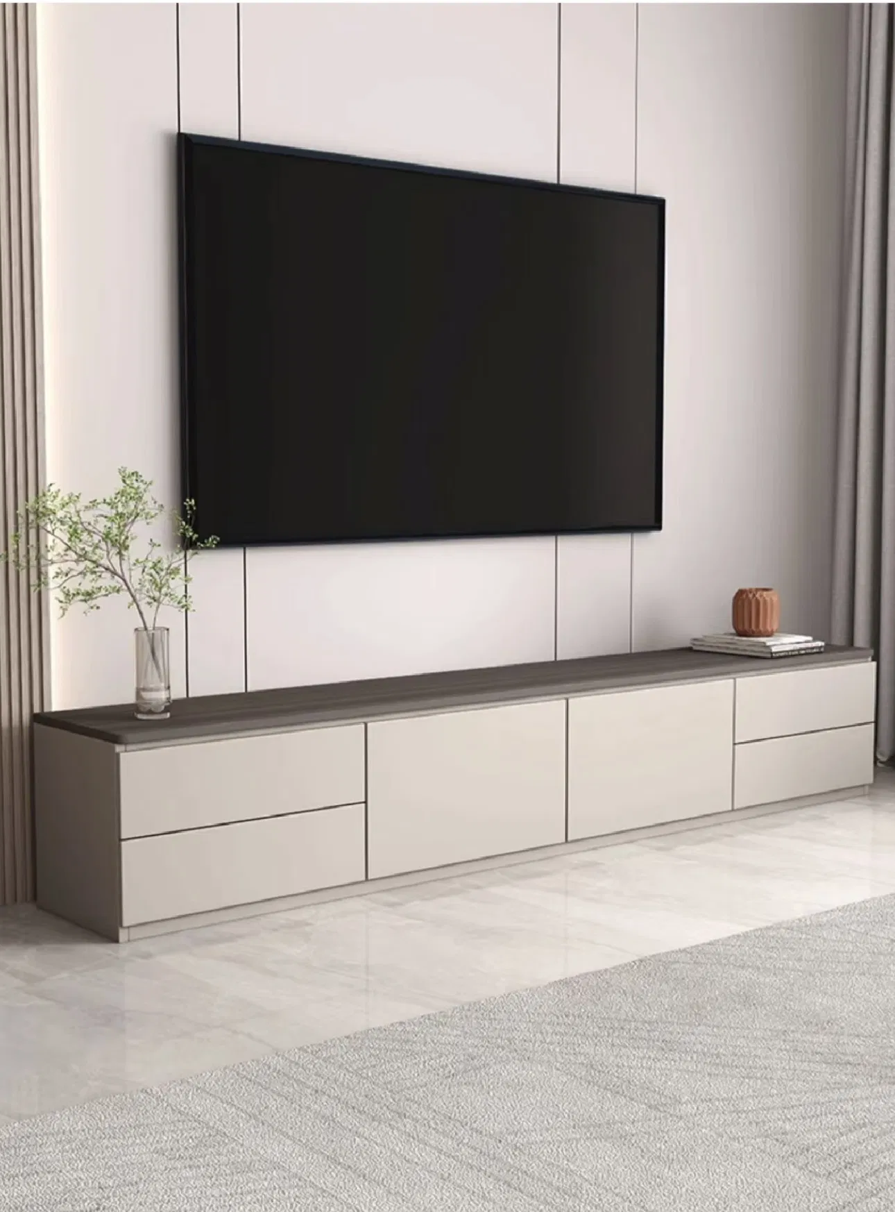 Aparador de TV de Madeira de Alta Qualidade com Gavetas e Armários para Sala de Estar Familiar