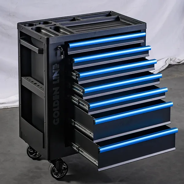 Gabinete de Ferramentas Clássico em Metal com Rodas 7 para Armazenamento