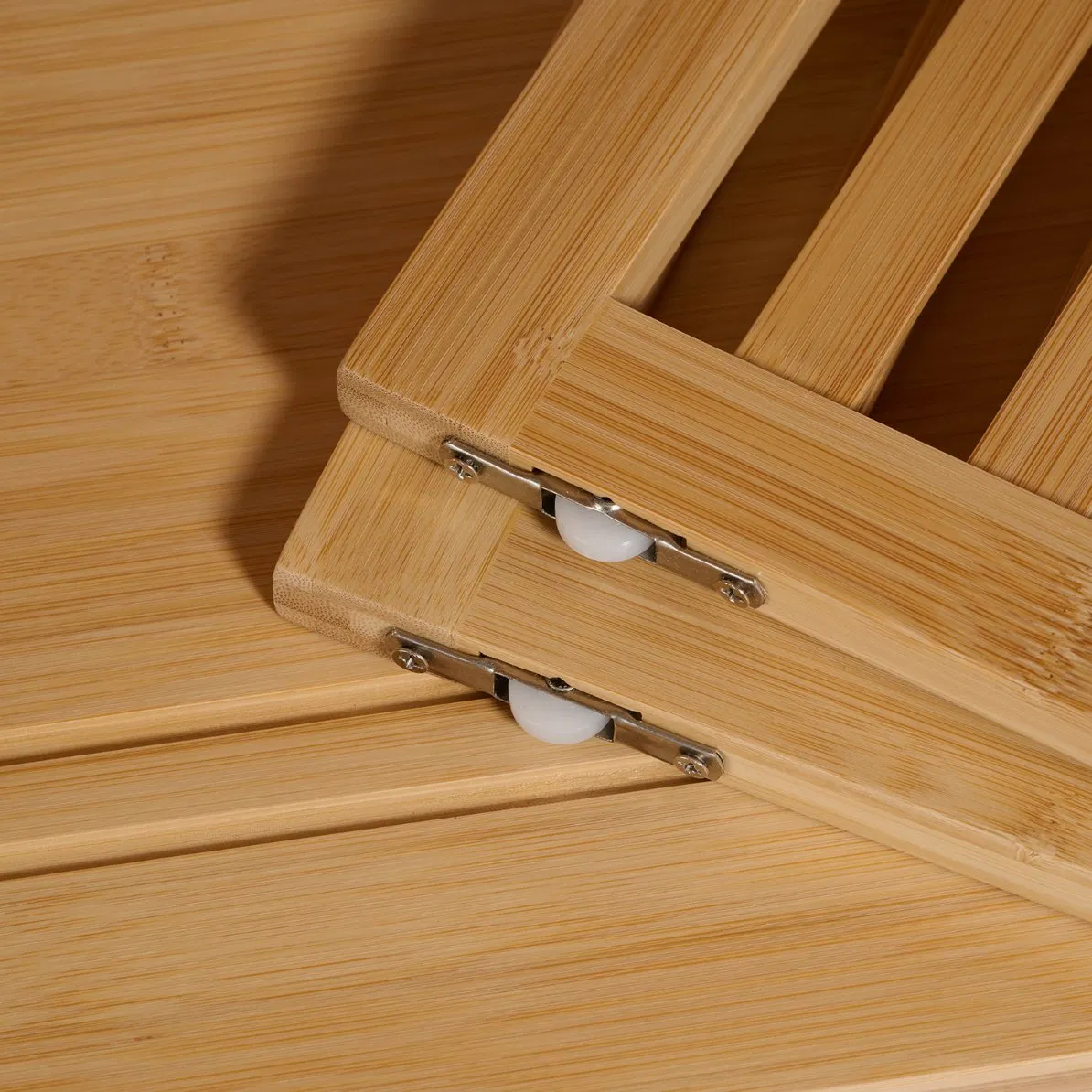 Mesa de Café de Bambu de Dois Andares Multi Funcional para Sala de Estar, Refúgio Oculto para Gato e Cachorro, Mesa Lateral