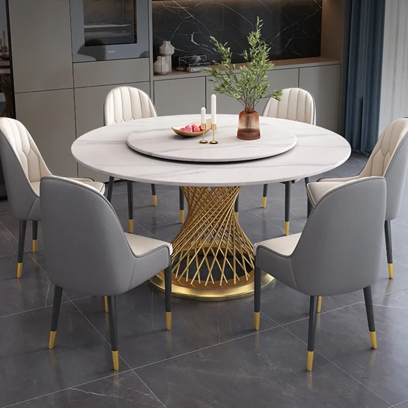 Mesa de café e chá em madeira com design moderno de forma de seixo, três camadas rotativas, móvel de sala de estar rotativo de luxo