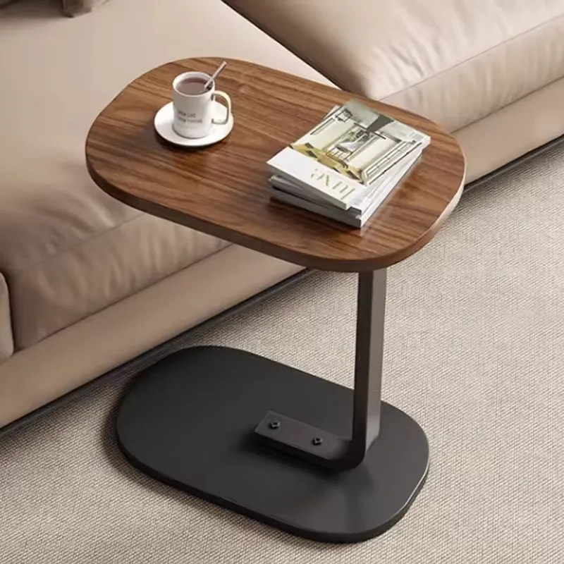 Mesa de Café Moderna Desmontável em Madeira com Pernas de Metal para Uso em Casa e Escritório