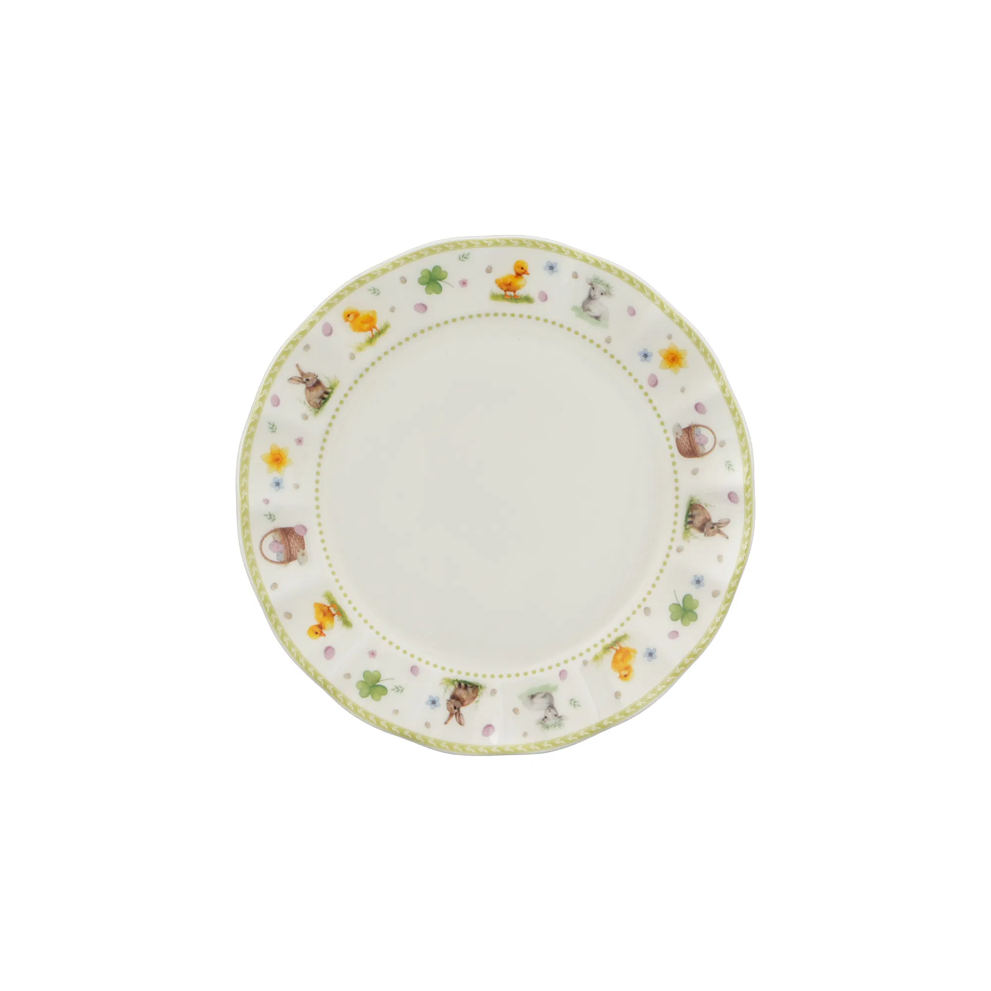Conjunto de Louça de Porcelana de Luxo OEM ODM 20-Piece Conjunto de Pratos com Coelho da Páscoa Elegante com Xícara e Pires Conjunto de Louça de Primavera Pastel para Feriados