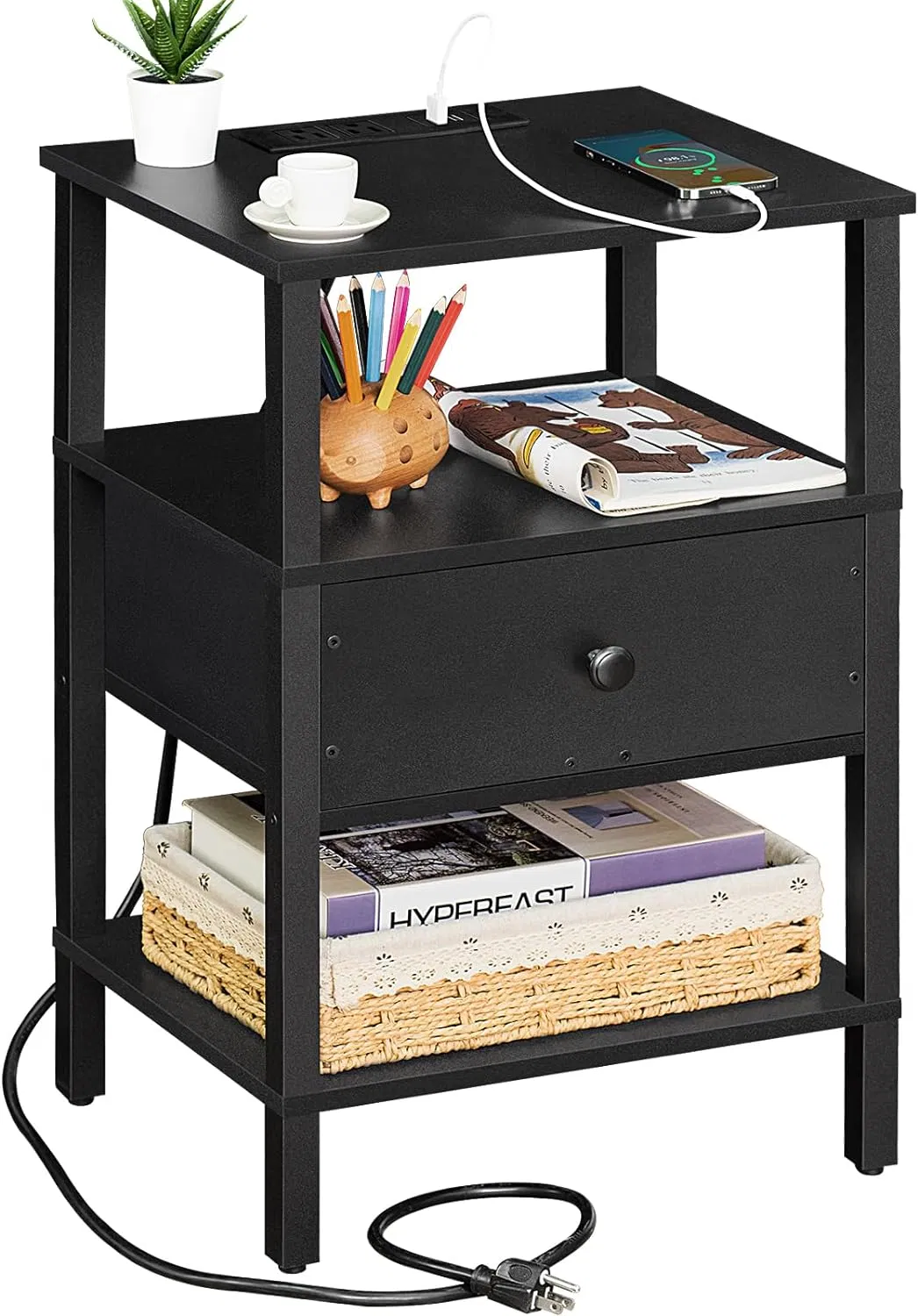 Mesa de Cabeceira de Bambu para Uso Doméstico