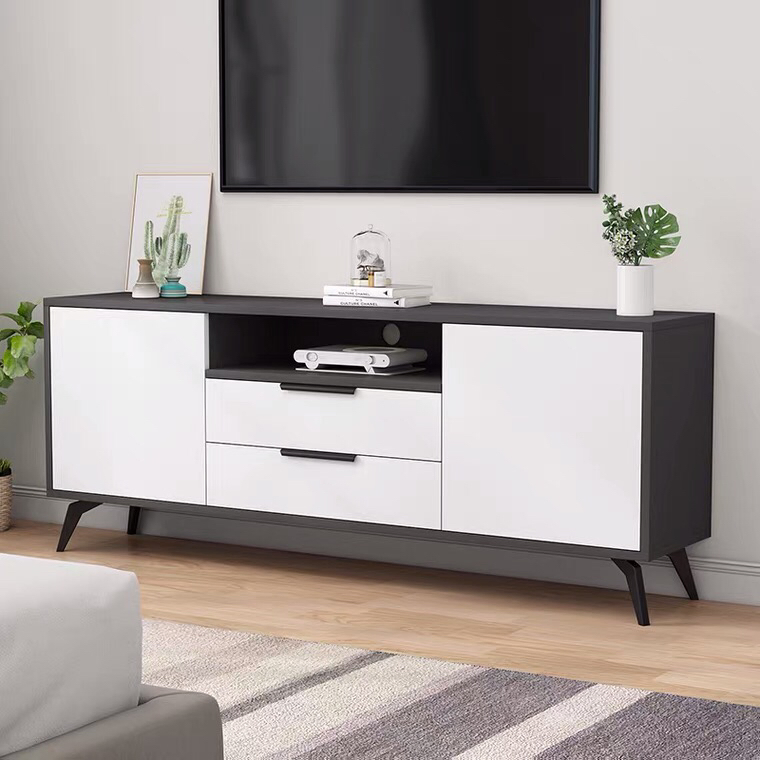 Móvel moderno de madeira barata para armazenamento em casa, móveis para sala de estar, suporte para TV