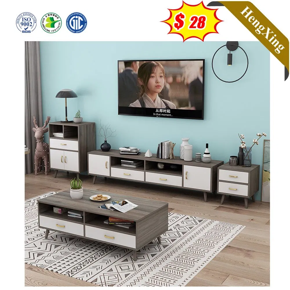 Móvel de sala de estar moderno e simples, mesa lateral personalizada em MDF, armário de madeira, suporte para TV