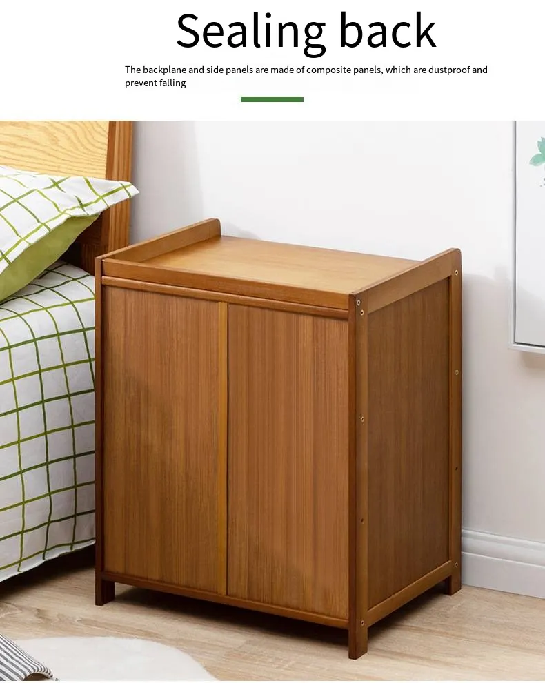 Móveis para Casa Mesa de Escritório Moderna Suporte para Livros Decorativo de Bambu Criado-Mudo Moderno com Gaveta