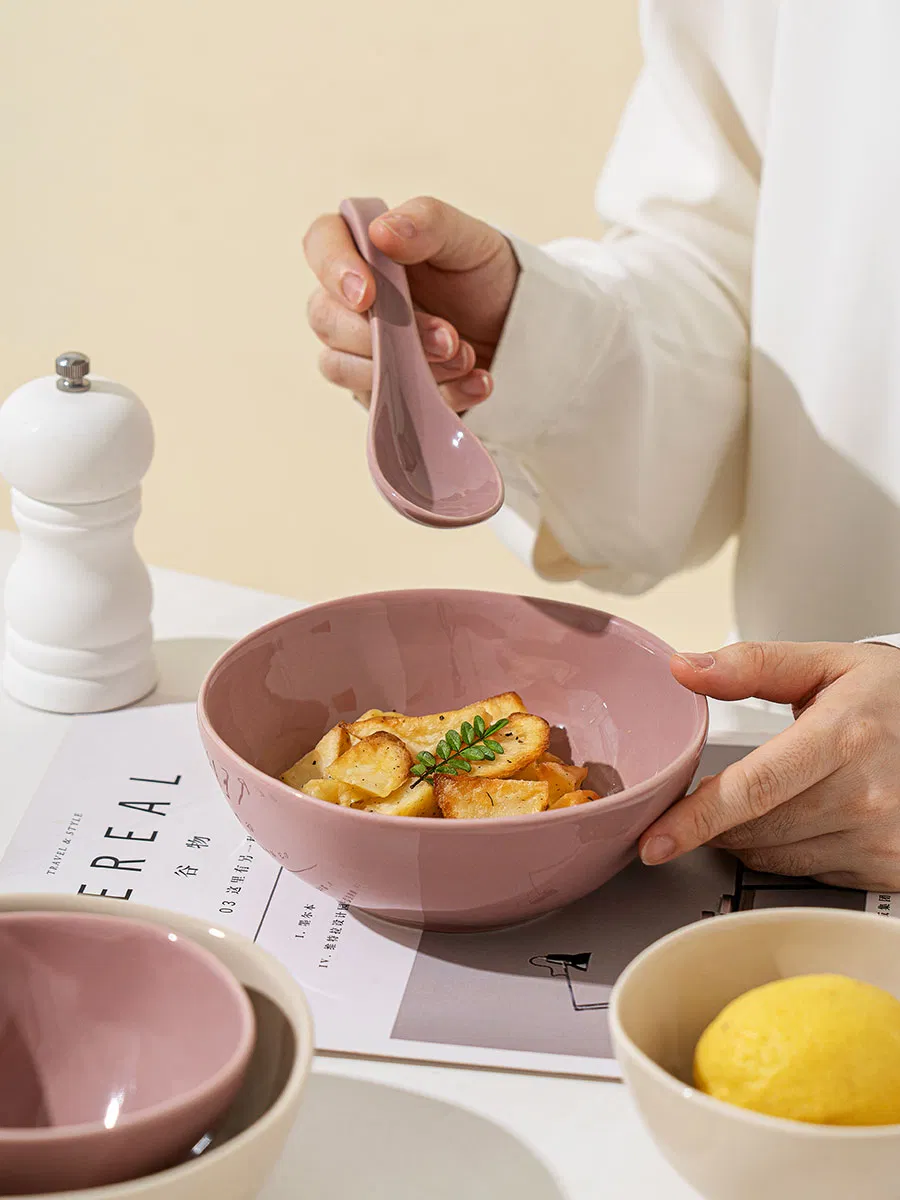 Conjuntos de pratos de cerâmica para salada e sopa de restaurantes criativos de hotel