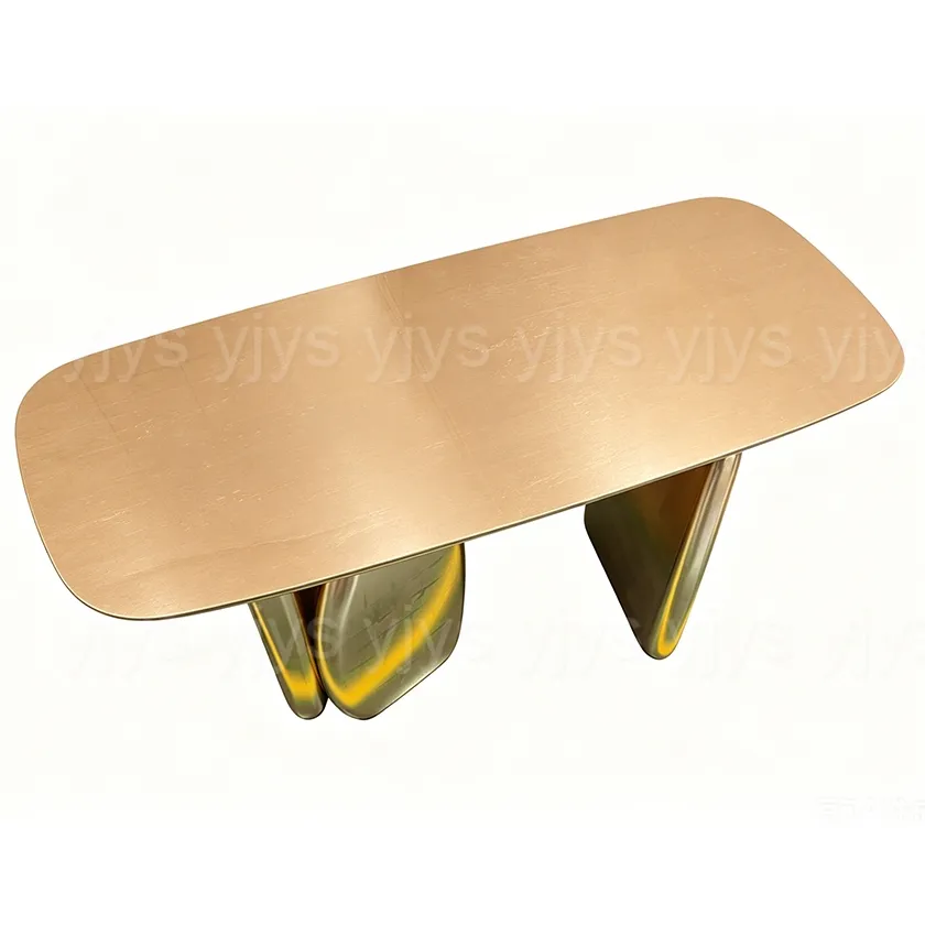 Mesa de Consola em Folha de Ouro de Designer Italiano